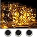 3-Pack Solar-powered Mason Jar Lights (Jar and Handle Not Included),10 Bulbs Warm White Jar Hanging Light,Solar Fairy Firefly Lights Lids Insert Fit for Regular Mouth Jars for Decor Solar Table Light