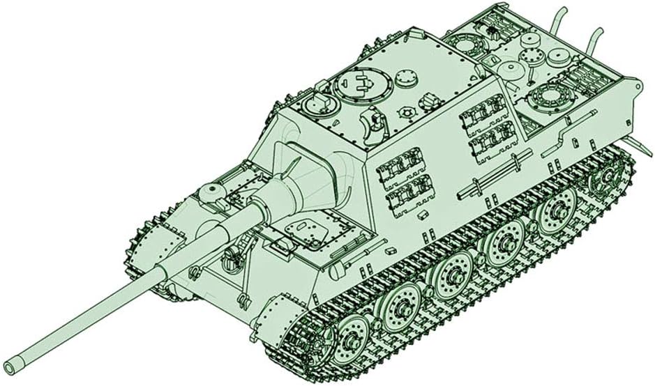 Trumpeter 1:72 - German JagdTiger w/ 128mm pal 44L-61, Various, 1/72