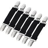 Elastic Mitten Clips Tight Stainless Steel Gloves Clips for Toddler Kids Clothes Dress Sweater Shawl Fit Cinch Waist Clips