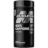 Caffeine Pills | MuscleTech 100% Caffeine Energy Supplements | PreWorkout Mental Focus + Energy Supplement | 220mg of Pure Ca