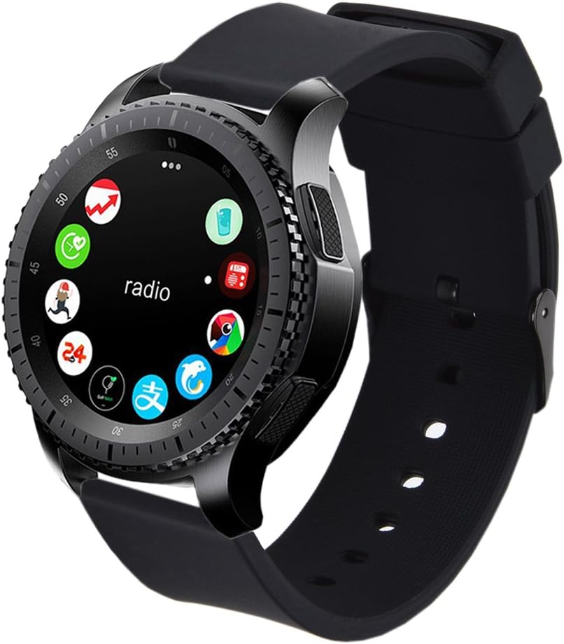 Antemart Gear S3 Frontier Band, 22mm Silicone Quick Release Strap Compatible with Samsung Gear S3 Frontier/Classic/Galaxy Watch 46mm/Huawei Watch 2 Classic/AMAZFIT Smart Watch/Pebble Time Steel