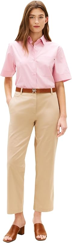 Women's Co GMD Pantalon Chino Droit Slim WW0WW49647, Beige, Taille 34 — photo 5 sur 6