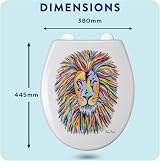 Croydex Steven Brown Lewis McZoo Flexi-Fix White Toilet Seat view 7