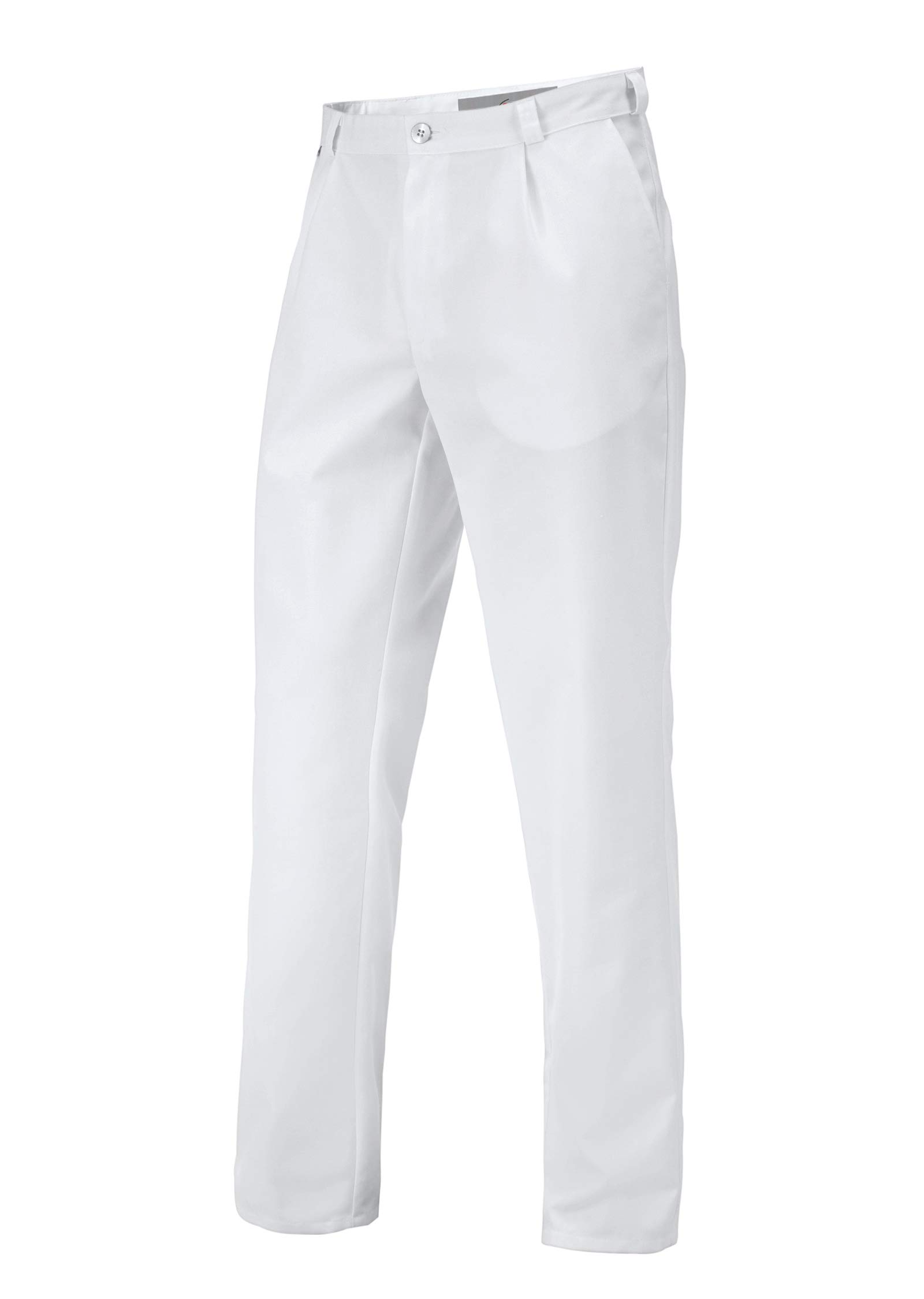 BP 1359-558-21-60n, Men's trousers, with pleats and pockets 245,00 g/m², fabric blend white, 43/44n