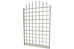 DURATREL Dura-Trel Winchester 57 x 95 Inch PVC Vinyl Outdoor Garden Patio Trellis, with Wall Mounting Screws, White