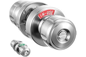 BrightRow Bathroom Privacy Door Handle Lock, Privacy Lever with Large Indicator Heavy Duty Commercial Door Handle for Restroom Bathroom Office Bedroom