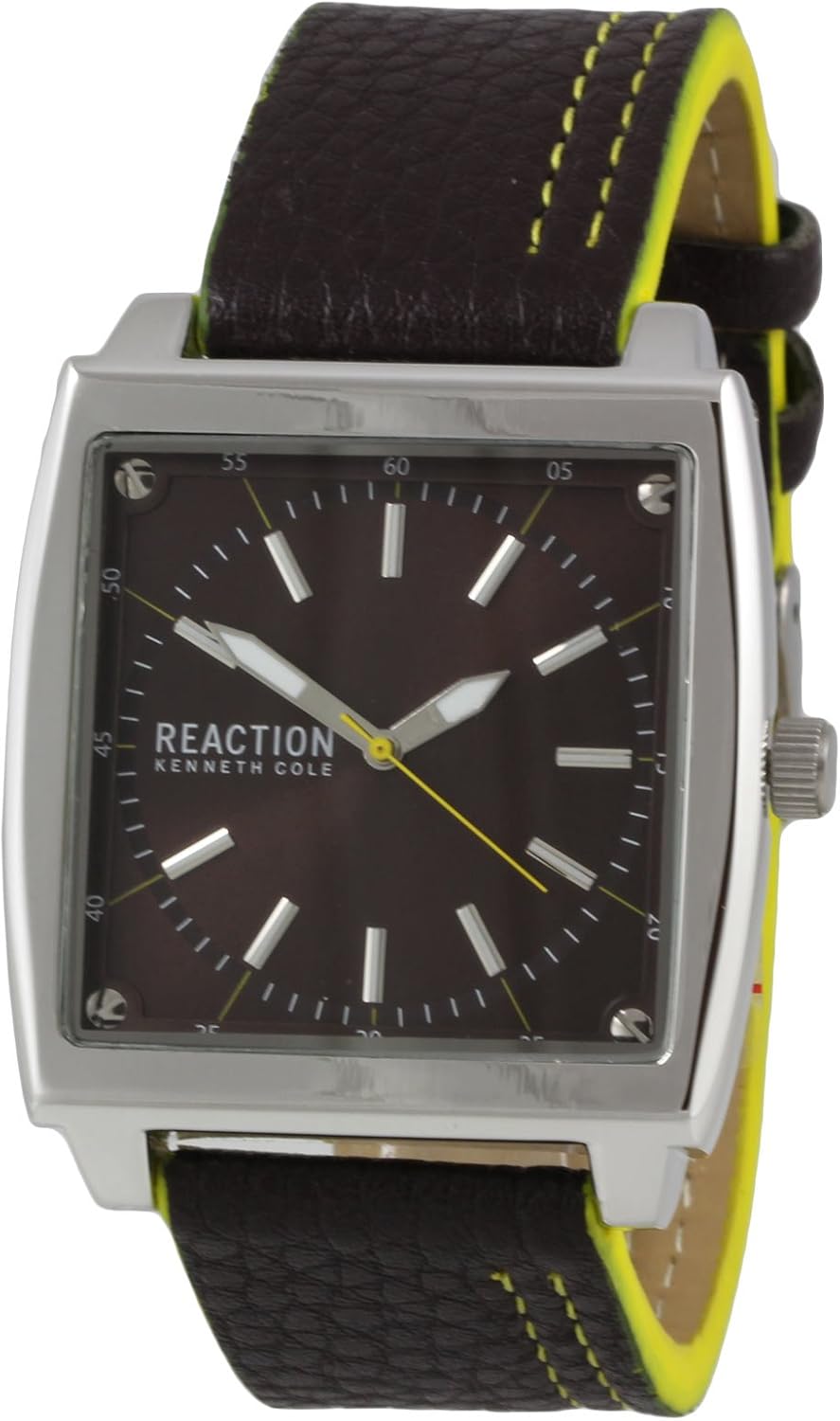 Cole Reaction analógico Hombres de Acero Cuadrado Reloj marrón