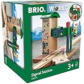 Brio World 33674 - Signal Station | 2-Piece Interactive Wooden Toy Train Accessory | Ideal for Kids Ages 3 and Up | FSC-Certi