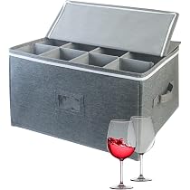 Amazon.com: Cajas de almacenamiento para copas de vino, cajas de ...