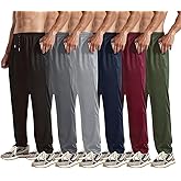 ZH 3 Pack Men's Sweatpants Open Bottom Joggers Lightweight Quick Dry Athletic Pants with Pockets for Workout & Lounge
