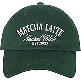 DSY Lifestyle Matcha Latte Social Club Est. 2025 Embroidered Baseball Hat