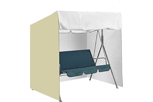 Aidoclip Waterproof Porch Swing Canopy Replacement | Outdoor Garden Swing Seat Sun Shade Cover | Durable Patio Hammock Canopy Awning