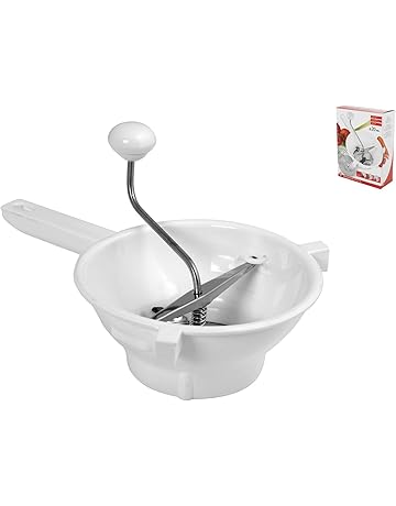 Home pasapuré, 3 Discos, 20 cm, plástico, Blanco/Acero