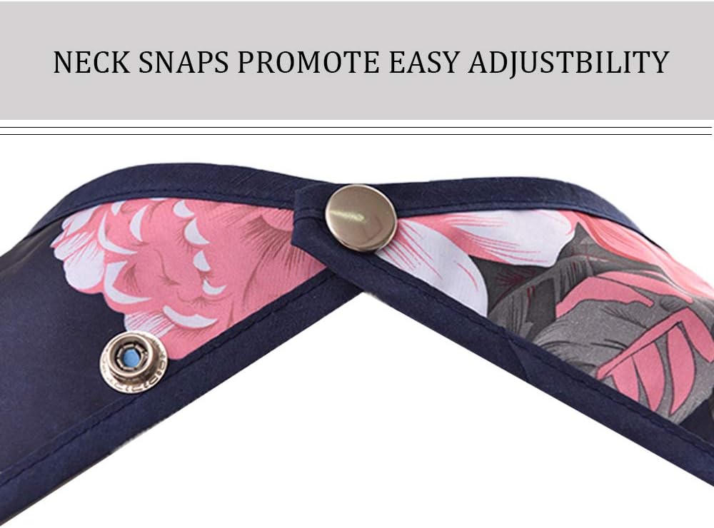 Vlokup Adult Bibs for Eating Women & Men, 3 Pack, Waterproof Mealtime Clothing Protector for Elderly, Optional Crumb Catcher, Adjustable Snaps, Reuasale Washable, Rose & Lips: Health & Personal Care