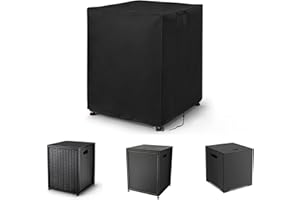 Youlvy Outdoor Table Cover for 16 Inch Propane Tank Table 600D, Waterproof 20 lb Storage Box 16'' x 16'' x 21''or 16'' x 16'' x 22''