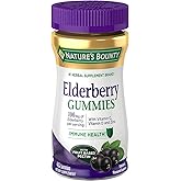 NATURE'S BOUNTY Elderberry Gummies, With Vitamin C, Vitamin D And Zinc, Helps To Support Immune Function, Ummies, 192 g