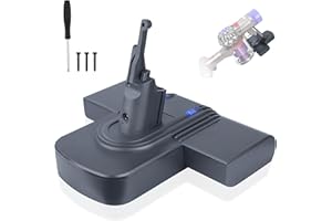 JEMERYY Upgraded 8000mAh Replacement Battery for Dyson V8, 21.6V Li-ion Battery Compatible with SV10 V8 Animal V8 Absolute V8 Fluffy V8 Motorhead V8 Carbon Fiber Cordless Handheld Vacuum Cleaner