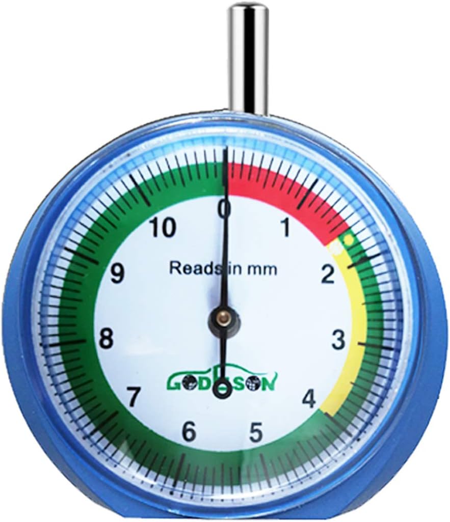 GODESON 88703 Dial Tyre Tread Depth Gauge in MM，Professional for