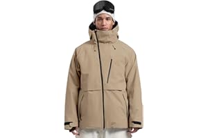 GSOU SNOW Men's Snowboard Jacket Waterproof Ski Coat Winter Snow Insulated Windproof Jacket