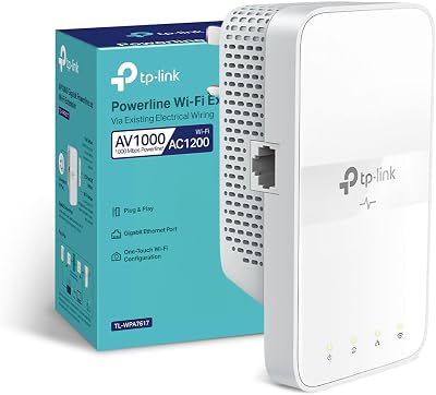 TP-Link TL-WPA7617 AV1000 Gigabit Powerline WiFi Booster Kit Dual-Band 1200Mbps