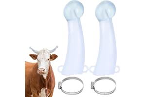 Gsycle Goat Horn Covers, 2PCS Cow Horns Cattle Horn Protectors Calf Cattle Bull Cow Horn Cover Cow Horn Protector Round Cornered for Anti-Collision