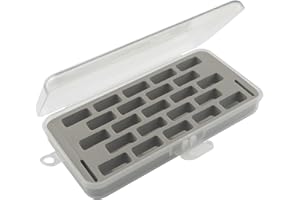 DREAMSTITCH Bobbin Case for Bernina New 7 and 8 Series Jumbo Bobbin Sewing Bobbin Storage Case and Saver Holds 23 Bobbins Box Organizer - Gray