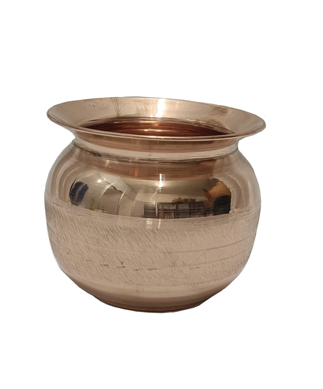 Copper Kalash for karwa chauth Beautyfull Kalash Lota Utensil Vessel Temple for karva chauth Pooja Accessories Traditional Hindu diwali pooja Navratri Navaratri 250 ML