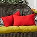 Greendale Home Fashions Rectangle Outdoor Accent Pillows, Salsa, Set of 2
