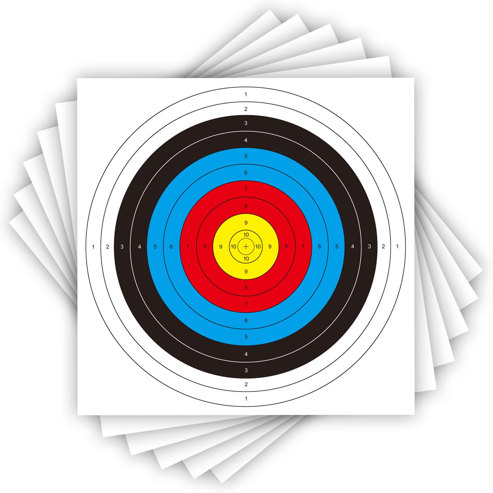 20 Sheets Bullseye Archery Target,Standard Archery Shooting Targets Paper 10 Rings Targets Face Accessories for Hunting Shooting Training Practice(42x42cm/62x62cm)
