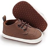 LAFEGEN Baby Boys Girls Classic PU Leather Loafers Soft Sole Oxford Dress Shoes First Walking Flat Moccasins Casual Sneaker