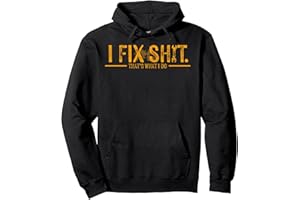 iFreya I Fix Shit Thats What I Do Pullover Hoodie (Large,Black)