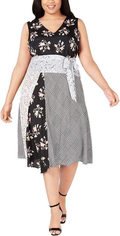 plus floral midi dress