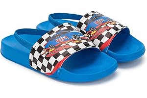 FUNCOO PLUS Toddler Slide Sandals Boys Girls Water Shoes Kids Slip On Sandal with Back Strap for Outdoor Summer Beach