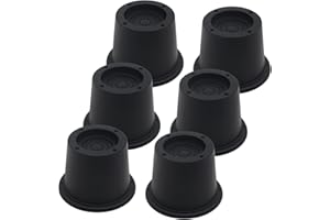 HANIHUA 6 Pack Furniture Risers Black Bed Risers 2 inch, Bed Lifts Risers for Sofa, Couch, Desk, Heavy Duty Bed Frame Risers Table Leg Extenders Supports Up to 1,300 Lbs