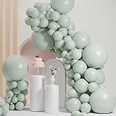 Pale Green Balloons, Scmdoti Light Greens Balloons Different Sizes 18 12 10 5 Inches, Green Balloon Garland Arch for Safari Party Birthday Baby Shower Bridal Shower Spring Decorations(PaleGreen)