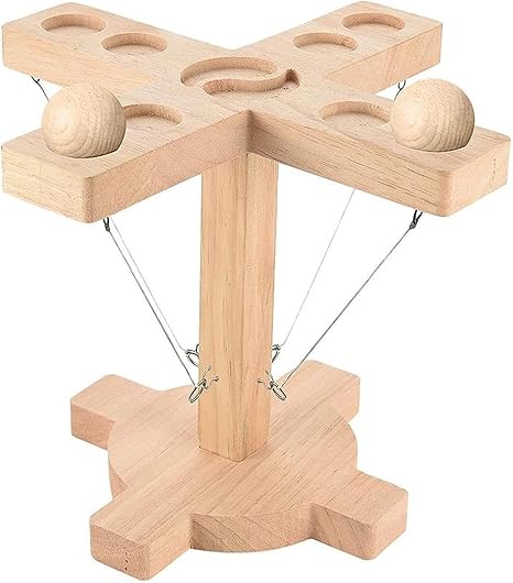 Amazon Co Jp Ring Tossゲーム 子供のためのcraggyフックゲームの手作りの木製のリング投げトス投げゲームは パーティーのための ラダーの仲間に設定されます おもちゃ