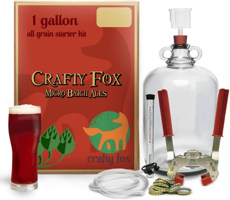 Crafty Fox 1 Gallon All Grain Starter Kit - Dark English Ale