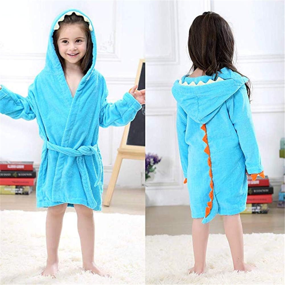 BAOPTEIL Toddler Cotton Bathrobe Baby Boy Girl Dinosaur Hooded Bath Towel Robe for Kids (Green, 1-3T/(Length-19.7")): Home & Kitchen