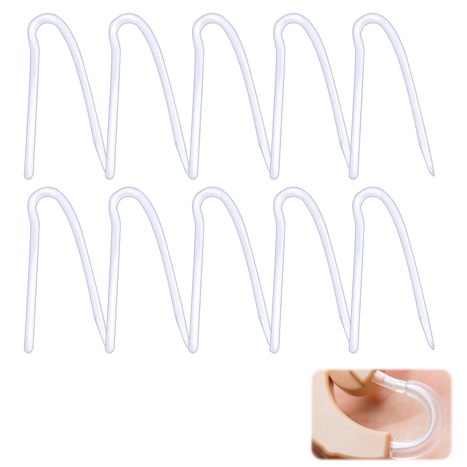 FEXPDL 10pcs Hearing Aid Tubes Hearing Aid Tubes Replacement NHS Hearing Aid Tubes NHS Soft Flexible PVC BTE Earmold Hearing Aid Tubing Replacement Hearing Amplifiers Ear Tubes for Hearing Aids