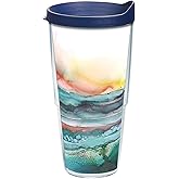 Tervis Inkreel - Coral Stretch Made in USA Double Walled Insulated Tumbler Travel Cup Keeps Drinks Cold & Hot, 24oz, Classic