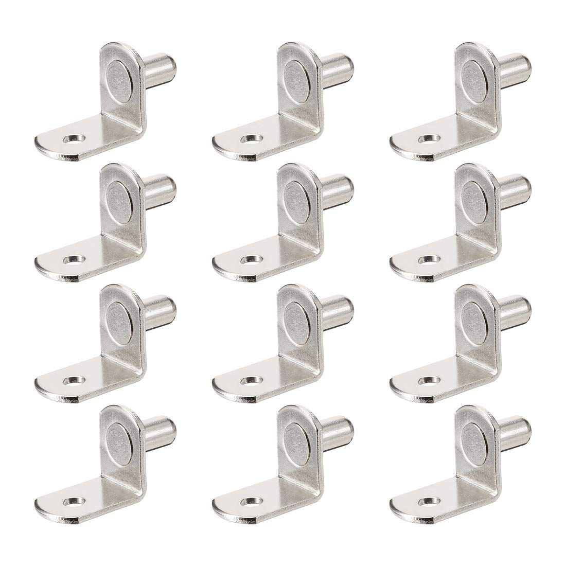 sourcing map Shelf Support Peg,6mm L-Shaped Support, Furniture Cabinet Closet Shelf,Bracket Pegs with Hole,for Kitchen Furniture Book Shelves Supplies,20pcs