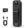 HKFUG Mini Body Camera 1080P HD Small Video Recorder Built-in 32GB Memory Card Portable BodyCam with Night Vision Police Wearable Camcorder for Indoor, Outdoor, Traveling, Law Enforcement, Sport