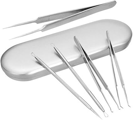Amazon Com 5pcs Stainless Steel Blackhead Extractor Acne Ingrown