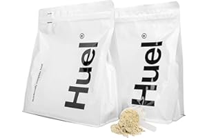 Huel Vanilla Flavor Nutritionally Complete Food Powder - 100% Vegan Powdered Meal (2 Pouches - 7.7lb - 28 meals)