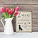 Barnyard Designs Retro Vintage Metal Tin Bar Sign, Decorative Wall Art Signage, Primitive Farmhouse Country Kitchen Home Décor (Love is)