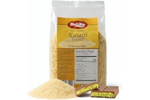 MELIKE Dried & Chopped Kataifi Shredded Fillo Dough, dried Kadayif Pastry Dough, Ingredient for The Viral Dubai Pistachio Chocolate Bar, Shredded Phyllo, Kunafa, Knafeh, Kataifi 7oz (200g)