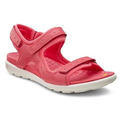 red ecco sandals
