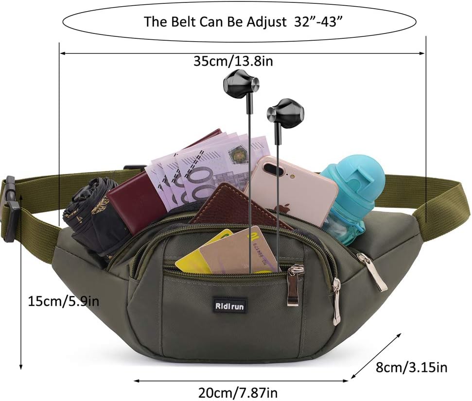 Waterproof bumbags and Fanny Packs for Women Men Hiking Running Travel Dog wolking Waist Bag for Women Men Ladies Boys Waterproof for Outdoor Sport - Image 4