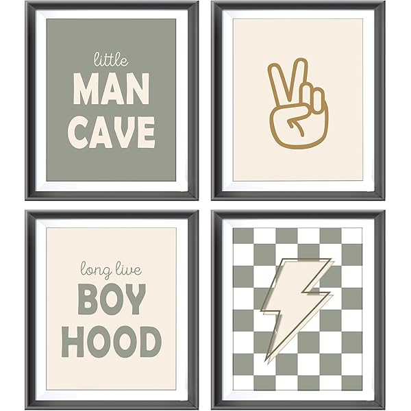 "Long Live Boyhood" Wall Banner - Vintage Navy Canvas Poster For Boys Room, Nursery, Or Playroom Decor (11x16 Inch)