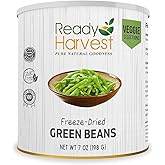 Ready Harvest Freeze Dried Food - Green Beans | Emergency Food | Camping Vegetables | #10 Can | 25-Year Shelf Life | Cans Filled to the Top
